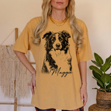Custom Pet Photo T-Shirt, Personalized Dog & Cat Portrait Shirt, Dog Mom Gift, Pet Memorial Gift