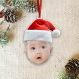 Custom Face Photo Acrylic Ornament - Funny Christmas Personalized Acrylic Ornament with Picture