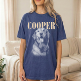 Custom Pet Photo And Name Shirt, Vintage Picture Dog Shirt, Dog Mom Gift, Pet Loss Gift