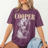 Custom Pet Photo And Name Shirt, Vintage Picture Dog Shirt, Dog Mom Gift, Pet Loss Gift