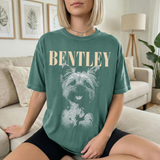 Custom Pet Photo And Name Shirt, Vintage Picture Dog Shirt, Dog Mom Gift, Pet Loss Gift