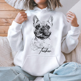 Custom Pet Photo Hoodie, Personalized Dog & Cat Portrait Hoodie, Dog Mom Gift, Pet Memorial Gift