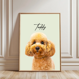 Custom Pet Portraits Using Pet Photo, Personalized Dog Cat Portraits, Pet Art Poster