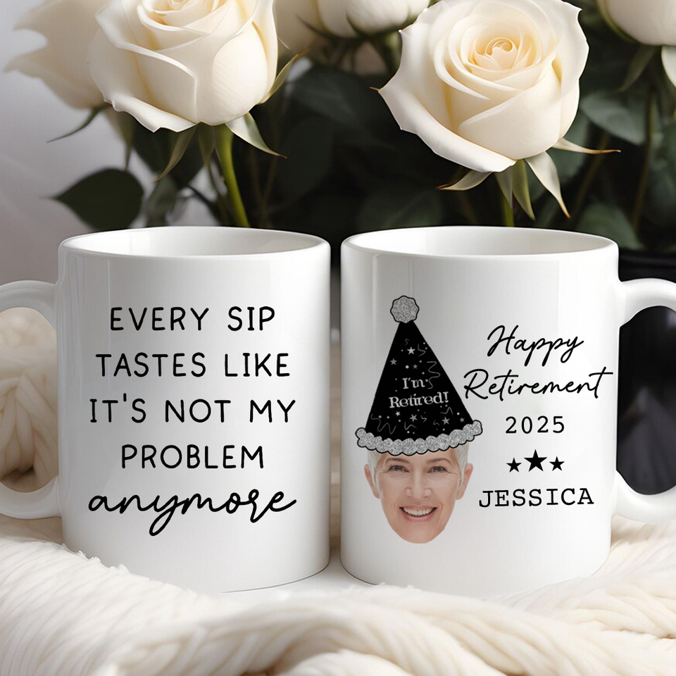 Custom Retirement Mug, Personalized Gift for Boss or Coworker, Officially Retired Coffee Cup
