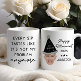 Custom Retirement Mug, Personalized Gift for Boss or Coworker, Officially Retired Coffee Cup