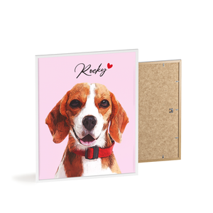 Custom Watercolor Pet Portrait Poster – Personalized Dog or Cat Photo Print – Gift for Dog Moms, Dads, or Pet Loss Memorial