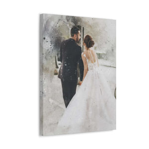Custom Wedding Portrait From Photo, Custom Couple Portrait Watercolor, Gift For Her Wedding Gift Ideas