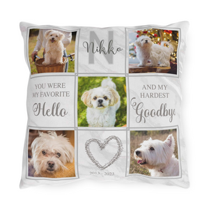 Dog Memorial Photo Collage, Pet Loss Pillow, Dog Loss Photo Pillow, Cat Passing Gift, Dog Condolence Gift