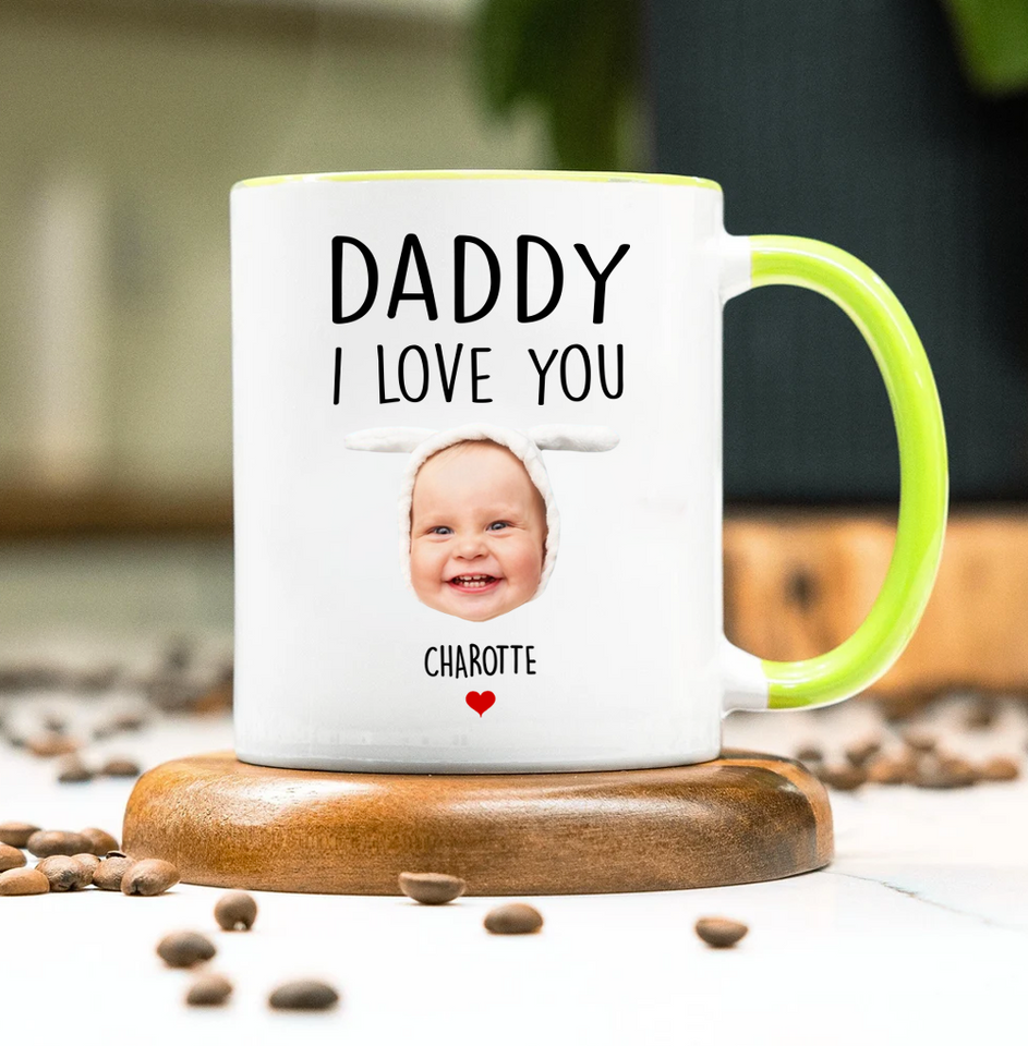 Funny Accent Mug for Dad or Grandpa – Daddy We Love You Accent Mug – Great Gift for Father’s Day