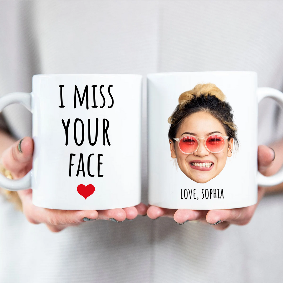 Funny Best Friend Mug – Custom I Miss Your Face Bestie Mug – Thoughtful Birthday or Just Because Present