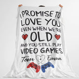 Funny Gamer Gift For Boyfriend, Christmas Birthday Gift For Boyfriend Fleece/Sherpa Blanket