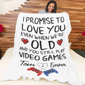 Funny Gamer Gift For Boyfriend, Christmas Birthday Gift For Boyfriend Fleece/Sherpa Blanket