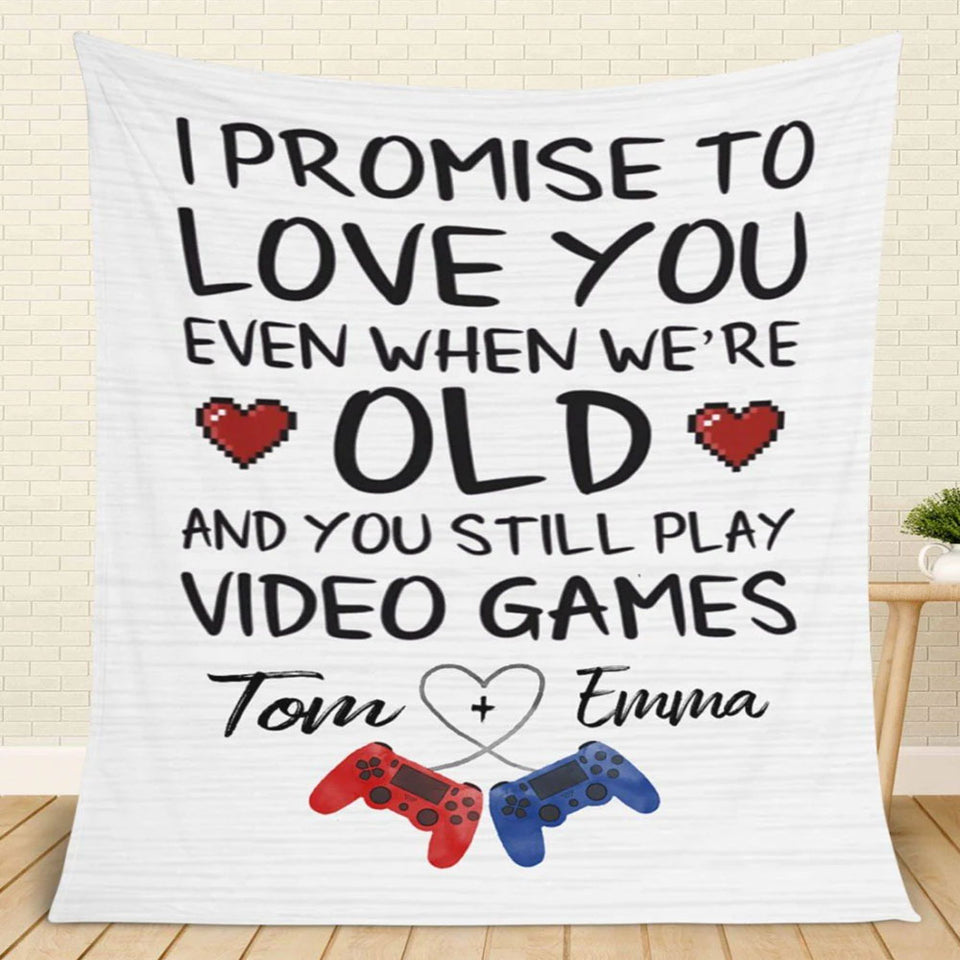 Funny Gamer Gift For Boyfriend, Christmas Birthday Gift For Boyfriend Fleece/Sherpa Blanket