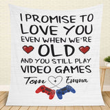 Funny Gamer Gift For Boyfriend, Christmas Birthday Gift For Boyfriend Fleece/Sherpa Blanket