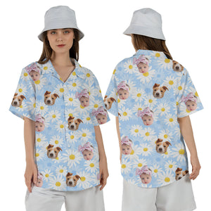 Funny Personalized Button Hawaiian Shirt with Your Photo on it