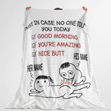 Funny Boyfriend Husband Gift, Christmas Birthday Gift For Boyfriend Husband Fleece/Sherpa Blanket