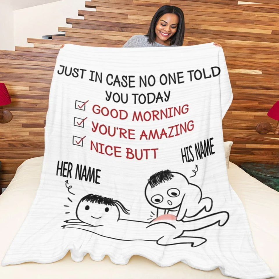 Funny Boyfriend Husband Gift, Christmas Birthday Gift For Boyfriend Husband Fleece/Sherpa Blanket