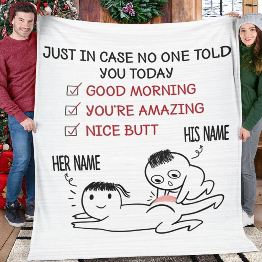 Funny Boyfriend Husband Gift, Christmas Birthday Gift For Boyfriend Husband Fleece/Sherpa Blanket