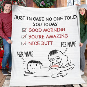 Funny Valentine Gift for Her or Him Boyfriend Girlfriend Husband Wife Couple Gift Fleece/Sherpa Blanket
