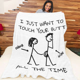 Funny Valentine Gift for Him, Valentine Gift For Boyfriend, Valentine Gift For Husband Fleece/Sherpa Blanket