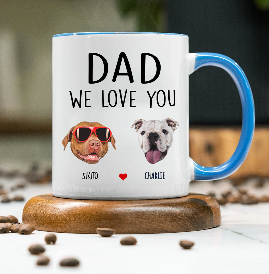 Funny Accent Mug for Dad or Grandpa – Daddy We Love You Accent Mug – Great Gift for Father’s Day