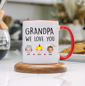 Funny Accent Mug for Dad or Grandpa – Daddy We Love You Accent Mug – Great Gift for Father’s Day