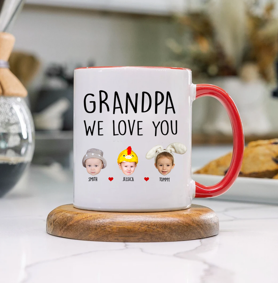 Funny Accent Mug for Dad or Grandpa – Daddy We Love You Accent Mug – Great Gift for Father’s Day
