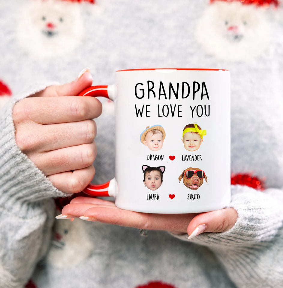 Funny Accent Mug for Dad or Grandpa – Daddy We Love You Accent Mug – Great Gift for Father’s Day