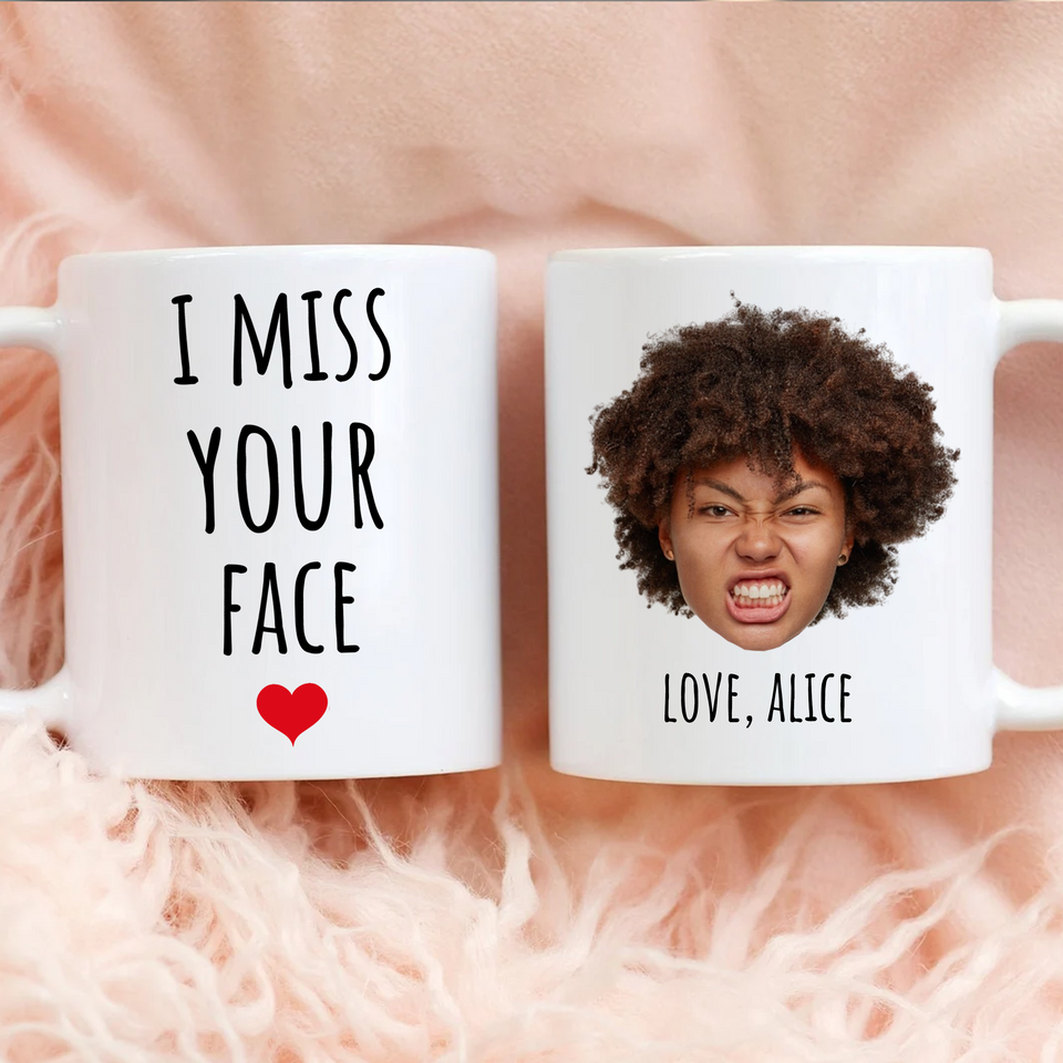 Funny Best Friend Mug – Custom I Miss Your Face Bestie Mug – Thoughtful Birthday or Just Because Present