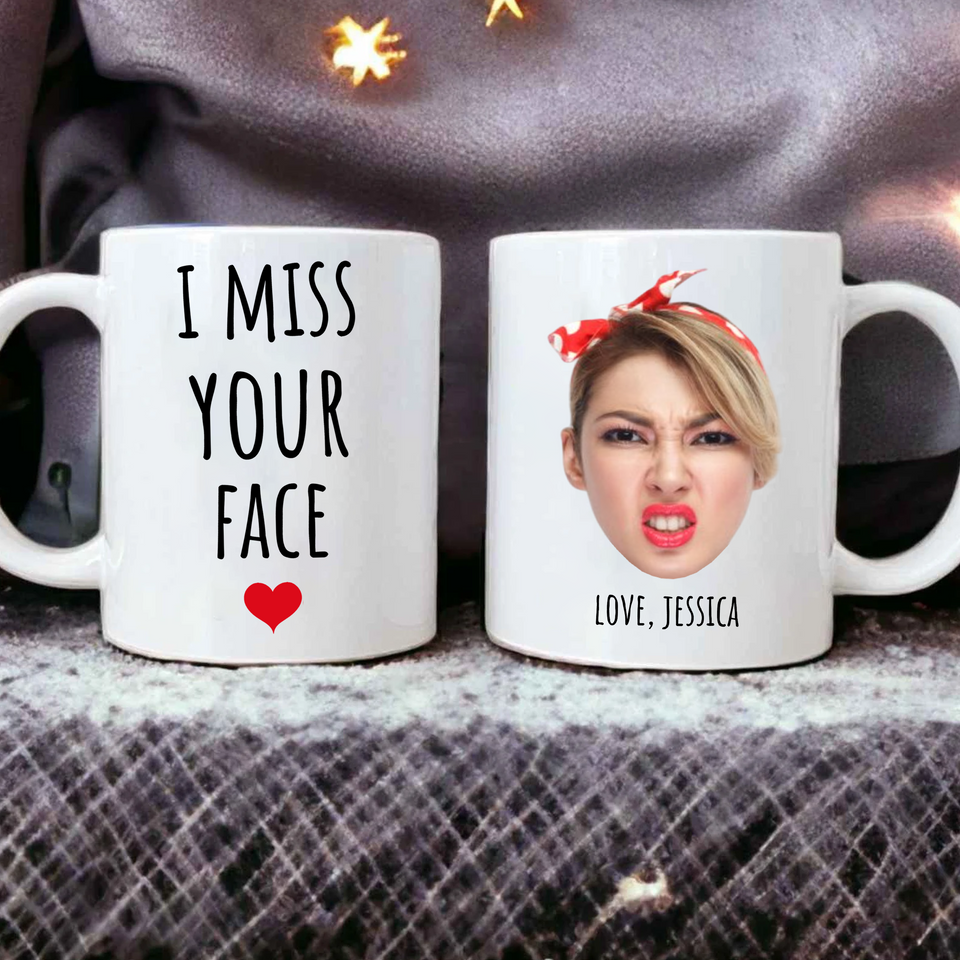Funny Best Friend Mug – Custom I Miss Your Face Bestie Mug – Thoughtful Birthday or Just Because Present