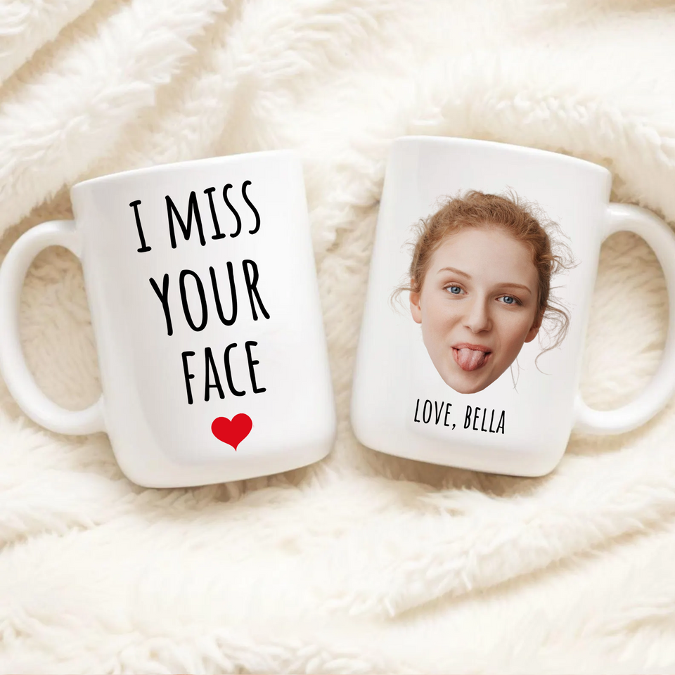 Funny Best Friend Mug – Custom I Miss Your Face Bestie Mug – Thoughtful Birthday or Just Because Present