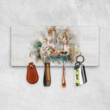 Gift for New Homeowners Housewarming Gift Watercolor Your Photo on Wood Key Holder