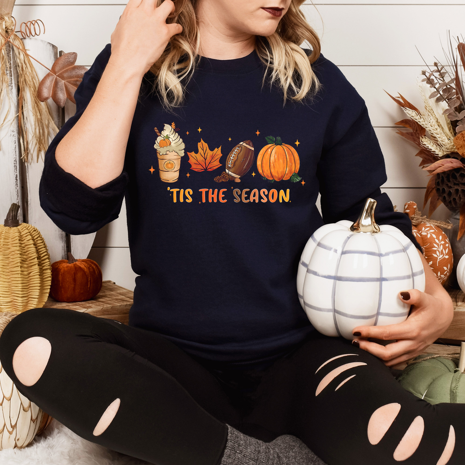 Fall Coffee Sweatshirt Tis The Season, Coffee Lovers Shirt, Pumpkin Spice Shirt