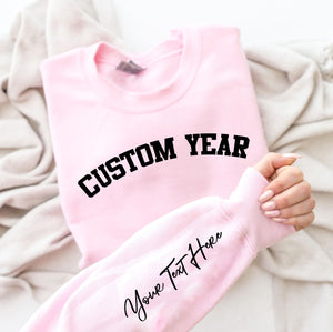 Custom Year Vintage 1963 60th Birthday Gifts Sweatshirt with Name on Sleeve, Vintage 1963 Birthday Year Sweatshirt for Women