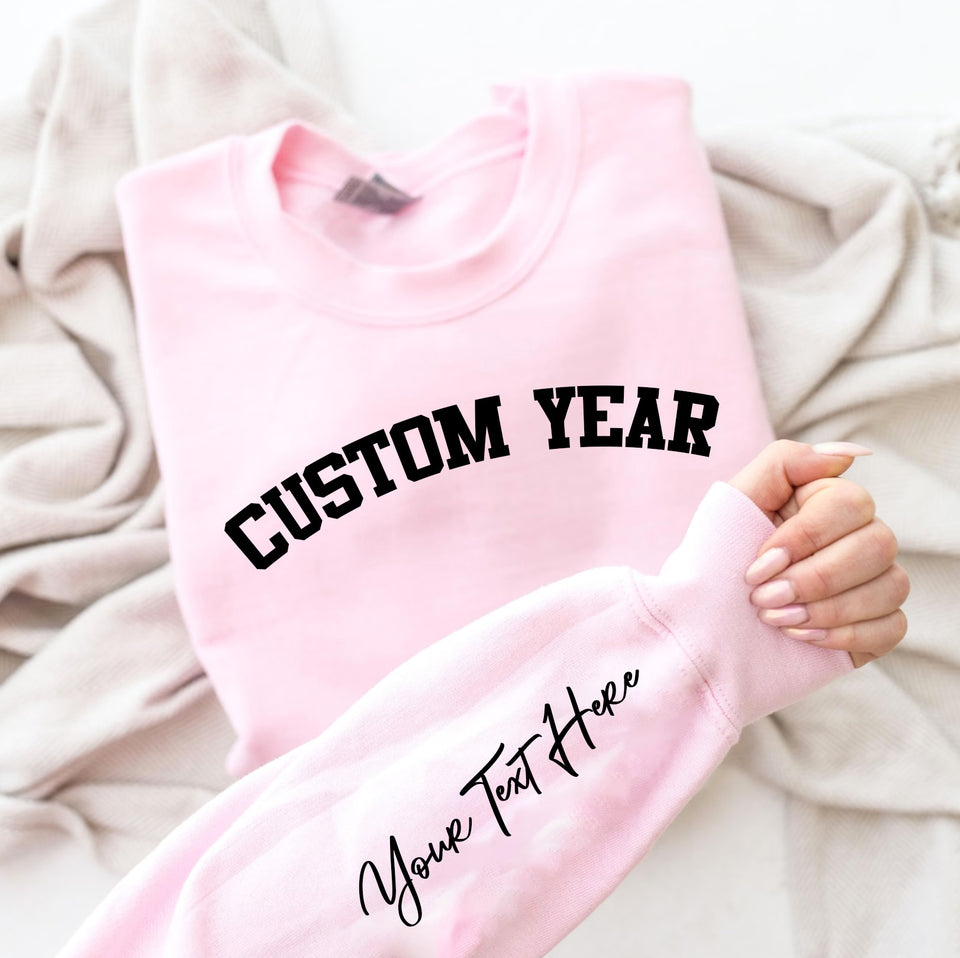 Custom Year Vintage 1963 60th Birthday Gifts Sweatshirt with Name on Sleeve, Vintage 1963 Birthday Year Sweatshirt for Women
