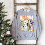 Personalized Pet Photo Name Retro Sweater, Custom Dog Sweatshirt, Vintage Graphic 90s Shirt