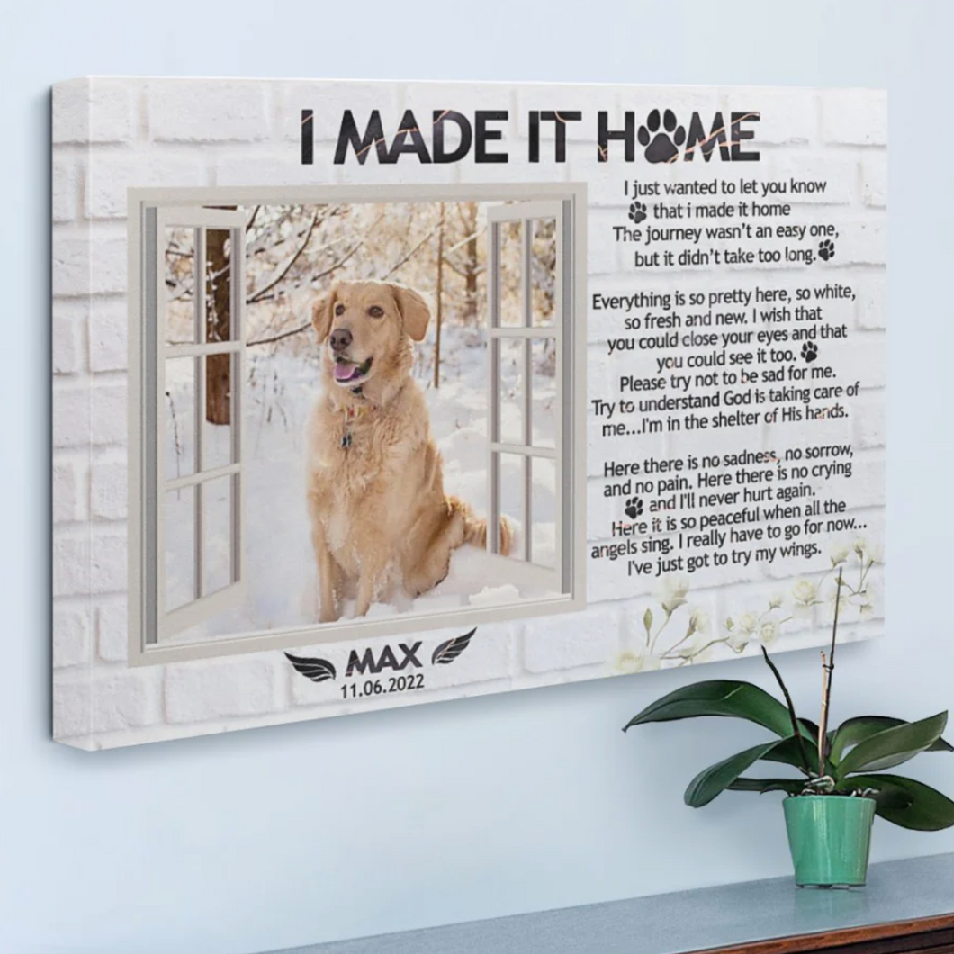 In Loving Memory Wall Art, Pet Loss Gift Canvas, Bereavement Remembrance Gift Brick Texture Canvas