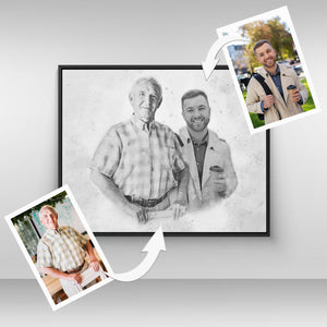 Memorial Gift for Loss of Father Mother, Add Deceased Loved One to Photo, Add Passed Away Person to Picture