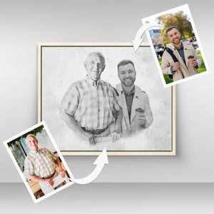 Memorial Gift for Loss of Father Mother, Add Deceased Loved One to Photo, Add Passed Away Person to Picture