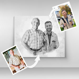 Memorial Gift for Loss of Father Mother, Add Deceased Loved One to Photo, Add Passed Away Person to Picture