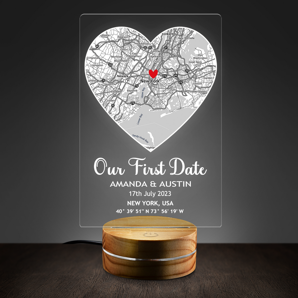 Love Map of First Date - Where It All Began - Personalized Anniversary – My  Mindful Gifts
