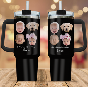 Personalized Baby Face Photo 40oz Large Tumbler, Gift for Mom Grandma Auntie Uncle