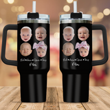 Personalized Baby Face Photo 40oz Large Tumbler, Gift for Mom Grandma Auntie Uncle