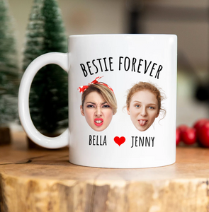 Personalized Best Friend Mug – Custom Besties Forever Gift for Sister or BFF – Thoughtful Birthday or Just Because Present