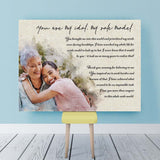 Personalized Canvas Print from Photo with Text, Special Mother's Day Gift, Custom Poem To My Mom