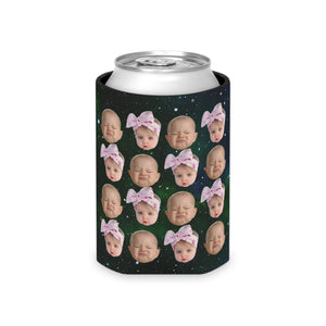 Personalized Custom Baby Face Photo Funny Can Cooler, Gift For Dad, Grandpa