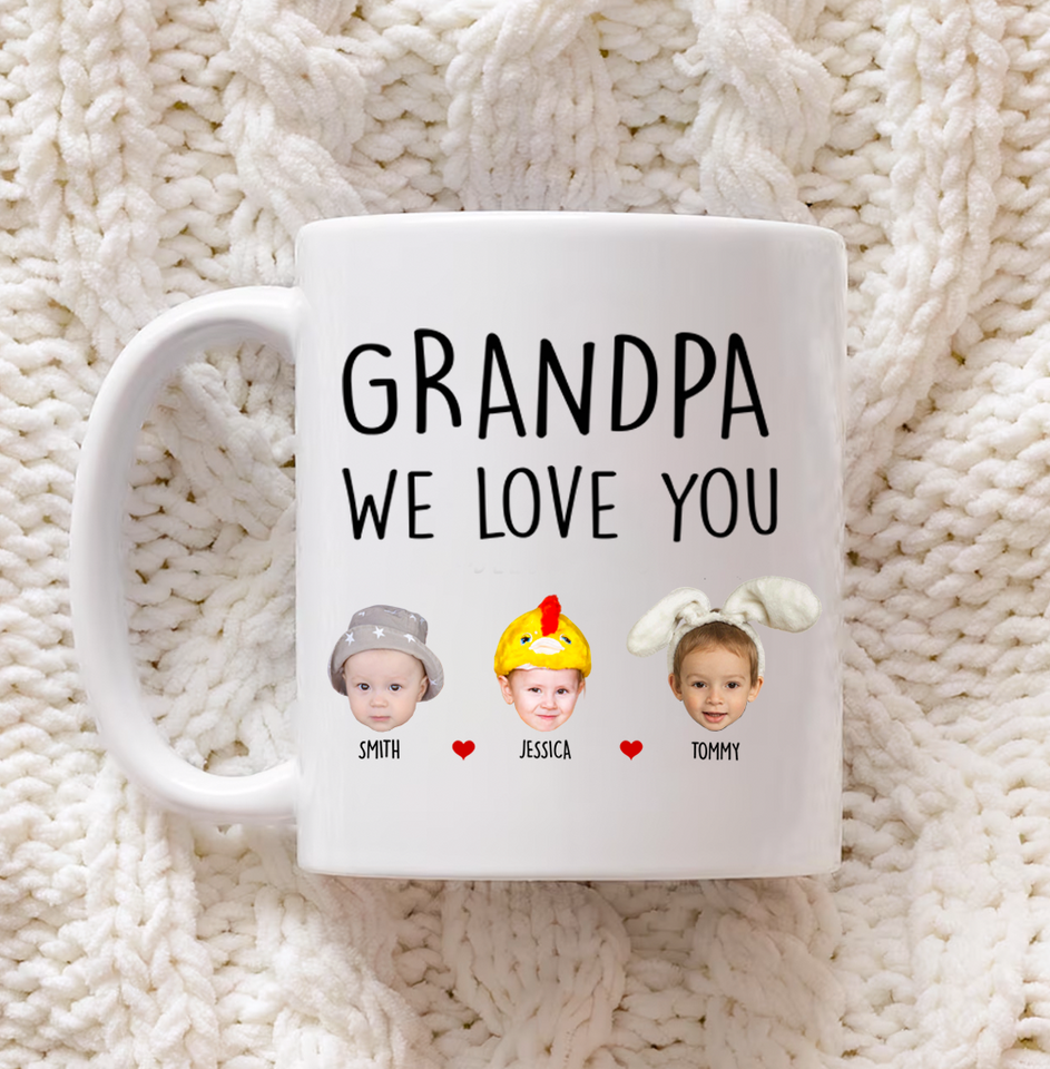 Personalized Funny Ceramic Mug for Dad or Grandpa – Daddy We Love You Mug – Great Gift for Father's Day