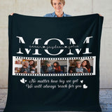 Personalized Mom Photo Blanket, Gift For Mom, Gift For Mother's Day, Birthday Gift For Mom, We Will Always Reach For You Blanket