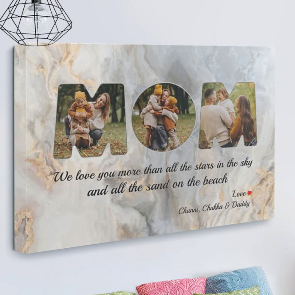Personalized Mom Photo Canvas, Gift For Mom, Birthday Mom Gift, Mother Gift Premium Canvas