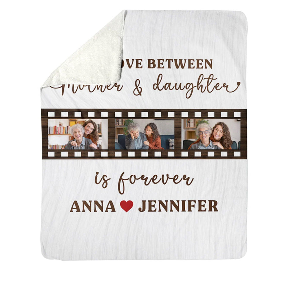 Personalized Photo Collage Mom & Daughter Blanket, Mother's Day Gift from Daughter Blanket